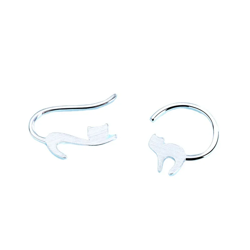 VENTFILLE 925 Sterling Silver Asymmetrical Cat Ear Hook Female Cute Simple Small Animal Fashion Personality Jewelry Gift
VENTFILLE 925 Sterling Silver Asymmetrical Cat Ear Hook Female Cute Simple Small Animal Fashion Personality Jewelry Gift
