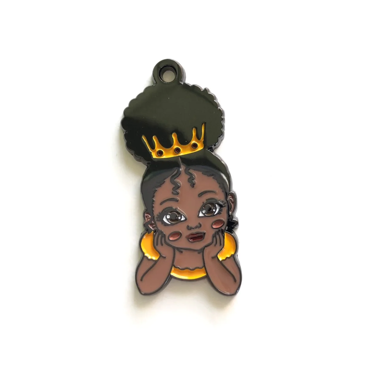 5pcs Afro Crown Black Girl Enamel Charms for Bracelet Making Pendant for Woman Jewelry Bangle Necklace Keychain Accessory BULK
5pcs Afro Crown Black Girl Enamel Charms for Bracelet Making Pendant for Woman Jewelry Bangle Necklace Keychain Accessory BULK