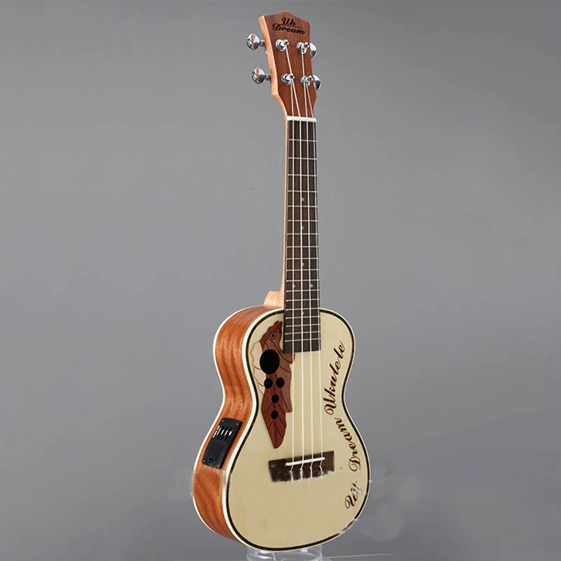 23 "EQ Ukulele Spruce Concert Ukelele Mini Guitar Electric Ukulele Professional Playing Hawaiian Guitar Gift UK2352
23 "EQ Ukulele Spruce Concert Ukelele Mini Guitar Electric Ukulele Professional Playing Hawaiian Guitar Gift UK2352