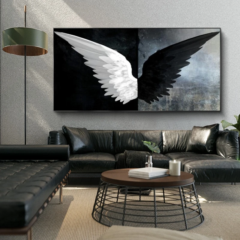 Black and White Angel Wings Canvas Paintings on The Wall Art Pictures Modern Canvas Art Wall Posters and Prints for Home Decor
Black and White Angel Wings Canvas Paintings on The Wall Art Pictures Modern Canvas Art Wall Posters and Prints for Home Decor