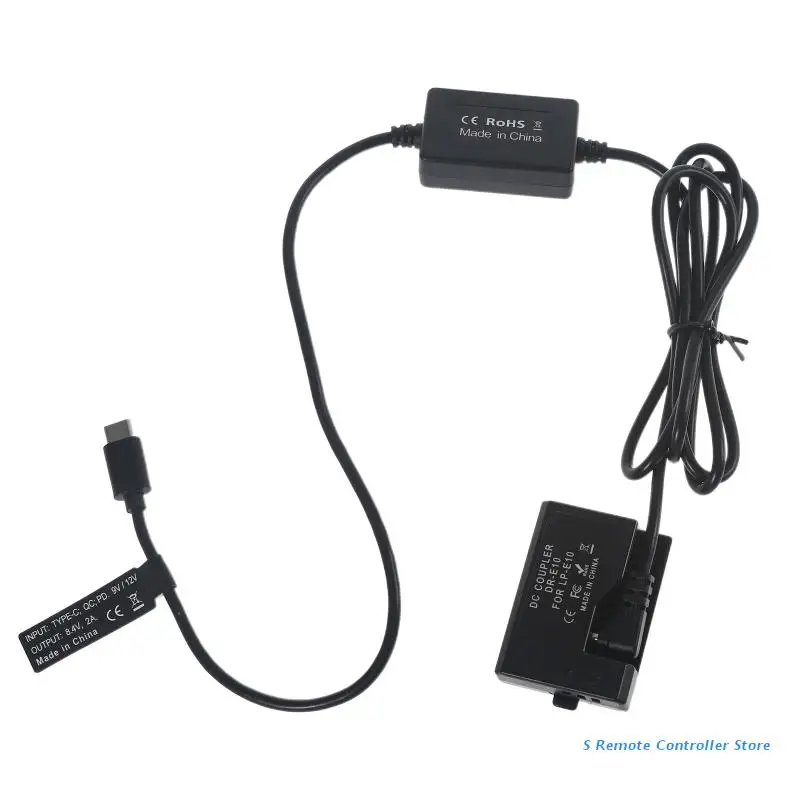 BX0E USB TYPE-C Power Bank Cable ACK-E10 + DR-E10 LP-E10 Dummy Battery for Canon 1500D 1300D 1200D Kiss X50 Rebel T3 T5 T6
BX0E USB TYPE-C Power Bank Cable ACK-E10 + DR-E10 LP-E10 Dummy Battery for Canon 1500D 1300D 1200D Kiss X50 Rebel T3 T5 T6