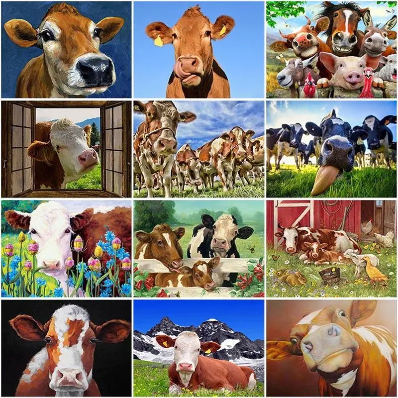 DIY Cow 5D Diamond Painting Full Square Drill Cross Stitch Kit Mosaic Animal Diamond Embroidery Rhinestone Decor Home Gift
DIY Cow 5D Diamond Painting Full Square Drill Cross Stitch Kit Mosaic Animal Diamond Embroidery Rhinestone Decor Home Gift