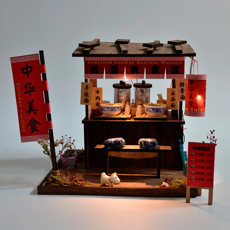 Creative Chinese Style Japanese Style House Wooden Hand-assembled Street View theater DIY ornaments food and play model toys
Creative Chinese Style Japanese Style House Wooden Hand-assembled Street View theater DIY ornaments food and play model toys