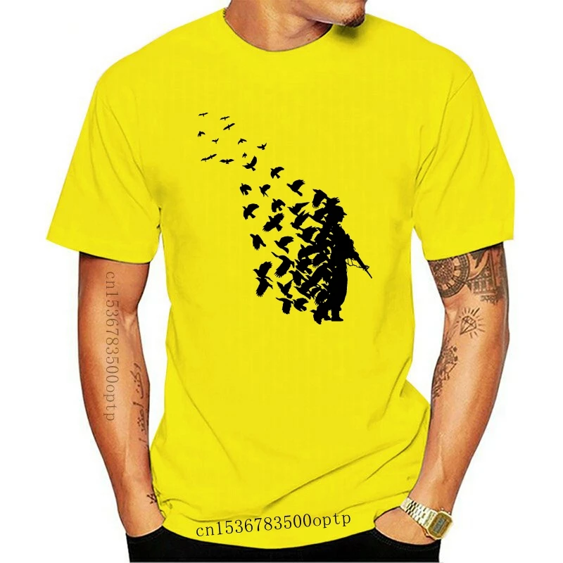 New 2021 Hot sale Free shipping 100% cotton Banksy Soldier Peace Pigeons Urban Art Fashion Swag T-shirt
New 2021 Hot sale Free shipping 100% cotton Banksy Soldier Peace Pigeons Urban Art Fashion Swag T-shirt