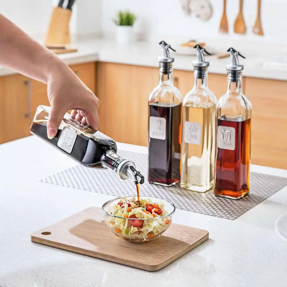 

Oil Bottle Glass Olive Spray Bottle Vinegar Liquor Sprayer BBQ Dispenser Kitchen Supplies Accessory Salad Spout Pourer Tools