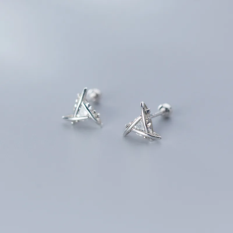 100% 925 Sterling Silver Jewelry Triangle Crystal CZ Screw-back Stud Earrings For Women Girls Daughter Gift
100% 925 Sterling Silver Jewelry Triangle Crystal CZ Screw-back Stud Earrings For Women Girls Daughter Gift