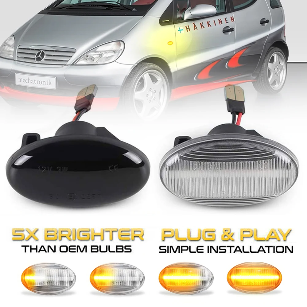 2x LED Dynamic Side Marker Light Repeater Indicator Lamps For Mercedes-Benz Vito W639 W447 Viano Citan W415 Smart Fortwo 450 452
2x LED Dynamic Side Marker Light Repeater Indicator Lamps For Mercedes-Benz Vito W639 W447 Viano Citan W415 Smart Fortwo 450 452