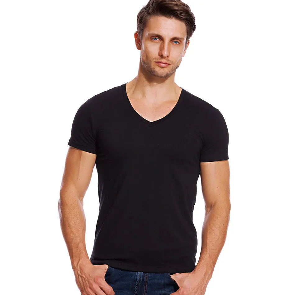 Deep V Neck T Shirt for Men Slim Fit Low Cut Wide Collar Top Tees Male Modal Cotton Slim Fit Short Sleeve 
Deep V Neck T Shirt for Men Slim Fit Low Cut Wide Collar Top Tees Male Modal Cotton Slim Fit Short Sleeve