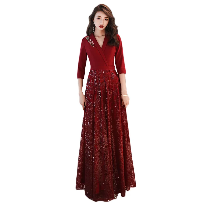 Evening Dresses Long It's Yiiya R210 Burgundy Sparkling Sequins Formal Evening Dress Three Quater Sleeve Zipper Robe De Soiree
Evening Dresses Long It's Yiiya R210 Burgundy Sparkling Sequins Formal Evening Dress Three Quater Sleeve Zipper Robe De Soiree