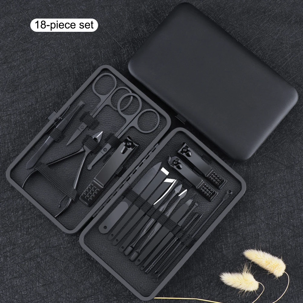 7-18 Pcs/lot Black Matte Nail Cutter Pedicure Scissors Set Stainless Steel Eagle Hook Portable Manicure Nail Clipper Tool Set
7-18 Pcs/lot Black Matte Nail Cutter Pedicure Scissors Set Stainless Steel Eagle Hook Portable Manicure Nail Clipper Tool Set
