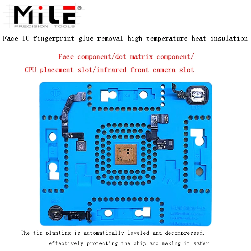 MILE Positioning Pressure-Reducing Protective Pad With Multi-Component Slots For iPhone CPU BGA Fingerprint Face Chips Repairing |