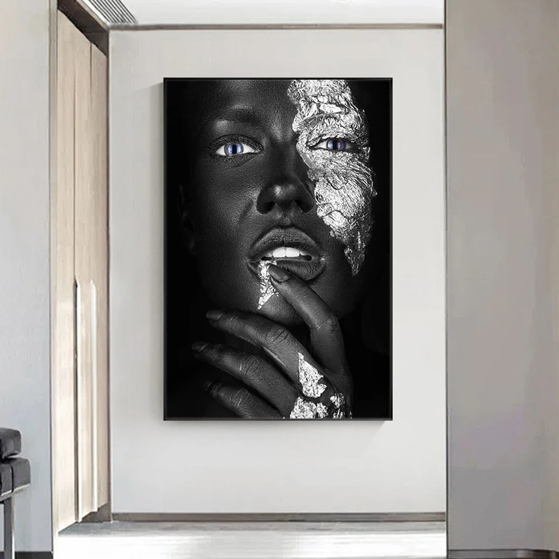 Modern Sexy Black Dark Skinned Woman Portrait Canvas Painting Wall Art Posters and Print Pictures for Home Living Room Unframed
Modern Sexy Black Dark Skinned Woman Portrait Canvas Painting Wall Art Posters and Print Pictures for Home Living Room Unframed