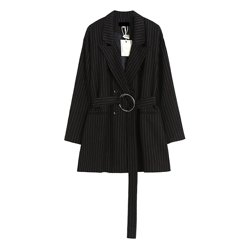 XITAO Black Striped Blazer Women Loose Fashion Simple Elegant Lacing Collect Waist All Match 2020 Autumn Women Clothes ZP3484 
XITAO Black Striped Blazer Women Loose Fashion Simple Elegant Lacing Collect Waist All Match 2020 Autumn Women Clothes ZP3484