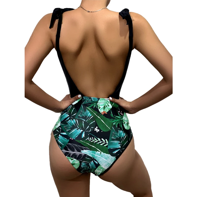 Leaf Floral Strappy One-Piece Swimsuit Women Open Back Monokini Swimwear 2021 Femal Beach Bathing Suits
Leaf Floral Strappy One-Piece Swimsuit Women Open Back Monokini Swimwear 2021 Femal Beach Bathing Suits