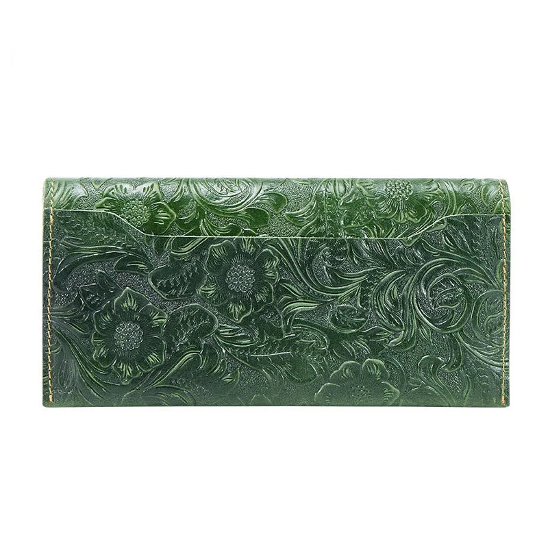 Women's Fashion Genuine Leather Vintage Personality Embossing Long Clutch Wallet Long Card Holder Slim Organizer Casual Purse
Women's Fashion Genuine Leather Vintage Personality Embossing Long Clutch Wallet Long Card Holder Slim Organizer Casual Purse