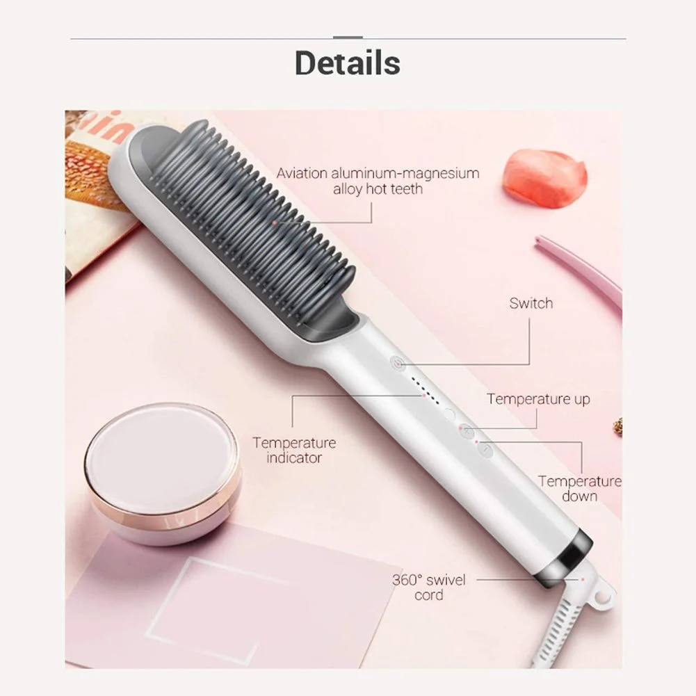 Hot Hair Straighteners Brush Women Hair Styler Curling Iron Electric Hot Comb Straightener Fast Heating Curler Hair Caring Tools
Hot Hair Straighteners Brush Women Hair Styler Curling Iron Electric Hot Comb Straightener Fast Heating Curler Hair Caring Tools