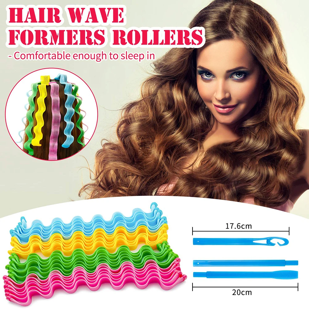 DIY Hair Rollers Snail Shape Not Waveform 65CM 24Pcs 3 Sticks Spiral Round Curls Hair Curler Soft Hair Curler Bendy Hair Rollers
DIY Hair Rollers Snail Shape Not Waveform 65CM 24Pcs 3 Sticks Spiral Round Curls Hair Curler Soft Hair Curler Bendy Hair Rollers