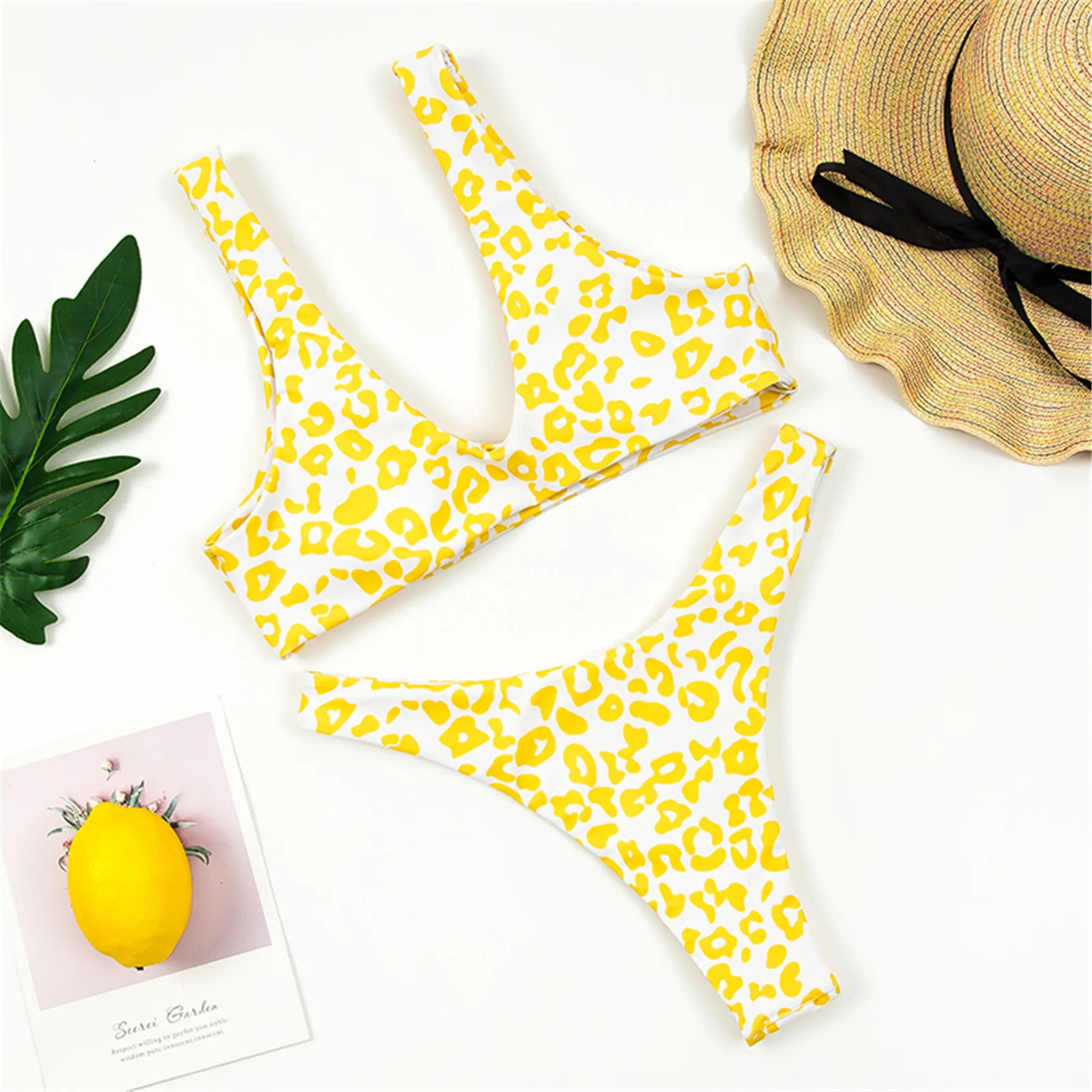 Swimsuit Women Yellow Leopard Printed Bikini 2021 mujer Push-Up Padded Bra Bikini Set Beachwear sexy Swimwear Monokini biquini
Swimsuit Women Yellow Leopard Printed Bikini 2021 mujer Push-Up Padded Bra Bikini Set Beachwear sexy Swimwear Monokini biquini