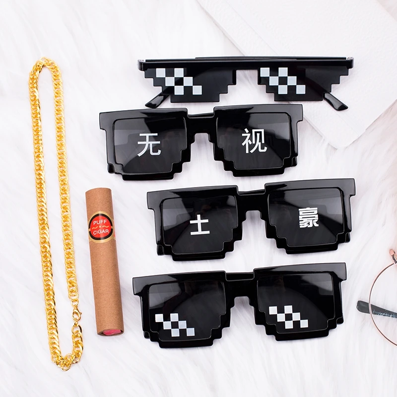 Trendy Cool Men Women Mosaic Sunglasses 8 Bit Coding Pixel Thug Life Glasses Super Party Funny Vintage Shades Eyewear
Trendy Cool Men Women Mosaic Sunglasses 8 Bit Coding Pixel Thug Life Glasses Super Party Funny Vintage Shades Eyewear