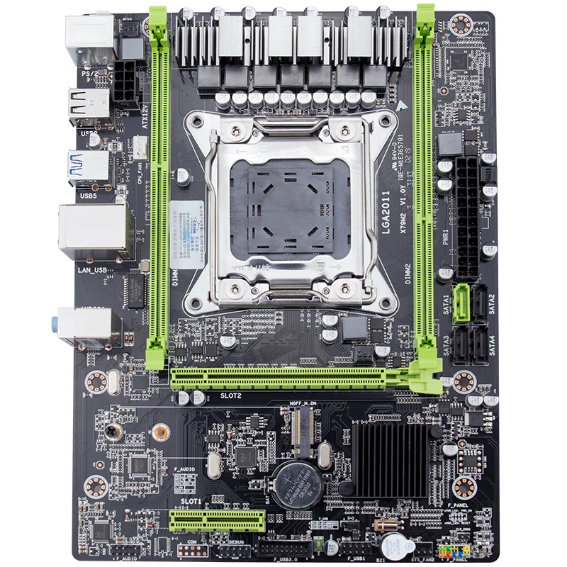 JINGSHA X79M2 3 0 M ATX X79 USB SATA PCI E SSD M.2 32G двойные каналы поддержка регистровая и ecc память