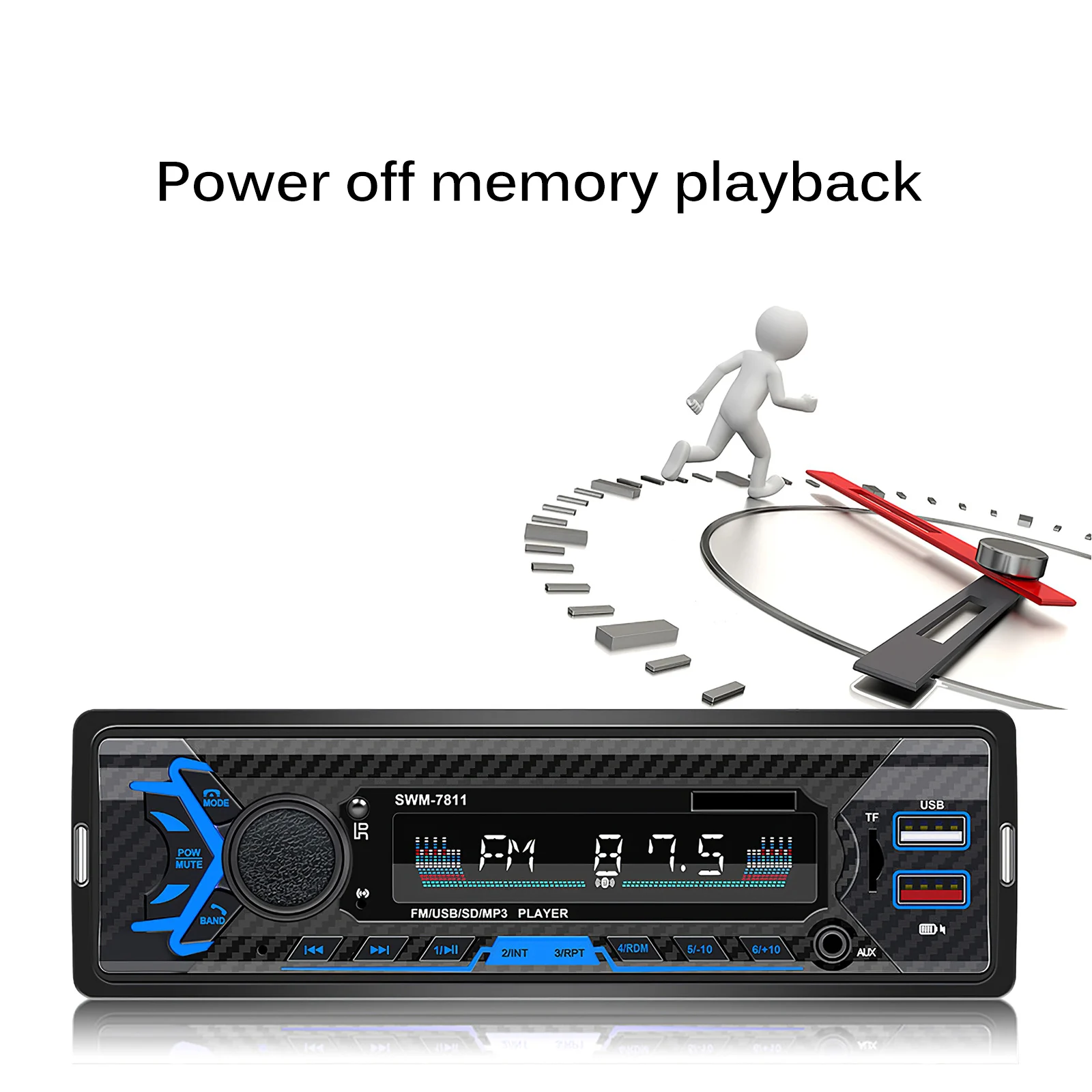 Автомобильный MP3-плеер Bluetooth 5,0, громкая связь, высокое качество звука, два USB-порта, пульт дистанционного управления, FM-передатчик с креплени...
Автомобильный MP3-плеер Bluetooth 5,0, громкая связь, высокое качество звука, два USB-порта, пульт дистанционного управления, FM-передатчик с креплени...