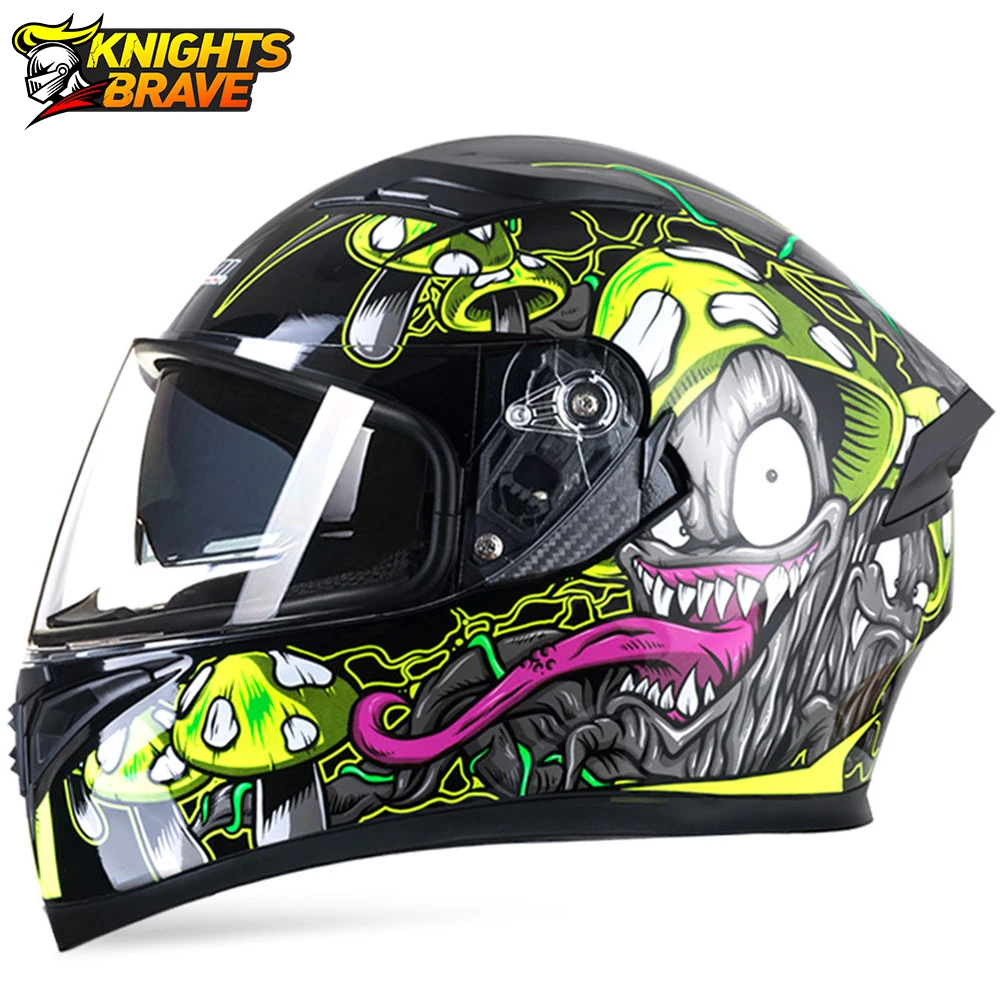 

JIEKAI Motorcycle Helmet Men Full Face Casco Moto Double Visor Racing Motocross Helmet Motorbike Capacete Moto Helmets