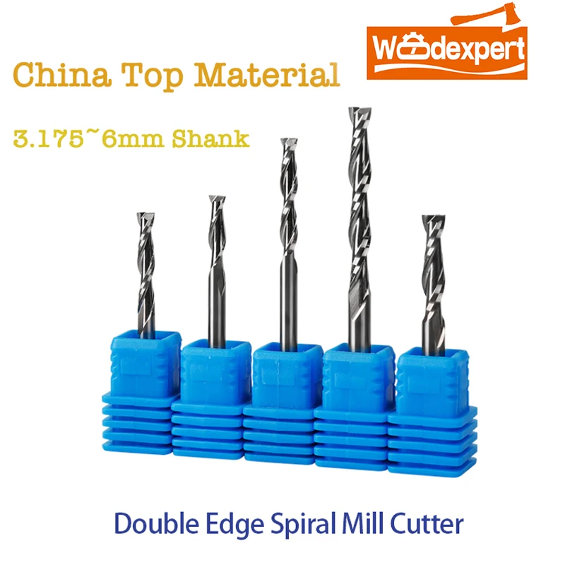10PCS CNC Spiral Upcut Router Bit Double/2 Flute End Milling Cutter Flat Nose Carbide Endmill forWood PVC MDF ACP 3.175-6mm
10PCS CNC Spiral Upcut Router Bit Double/2 Flute End Milling Cutter Flat Nose Carbide Endmill forWood PVC MDF ACP 3.175-6mm