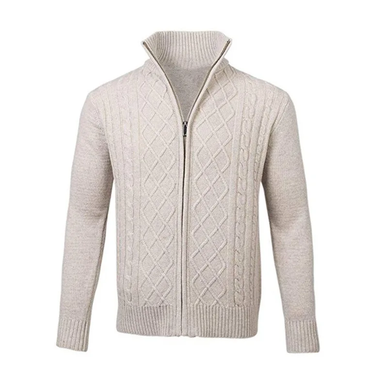 2021 Autumn and Winter Men's Wear Solid Color Zipper Turtleneck Long Sleeve Cardigan Sweater Youth Twist Casual Sweater
2021 Autumn and Winter Men's Wear Solid Color Zipper Turtleneck Long Sleeve Cardigan Sweater Youth Twist Casual Sweater