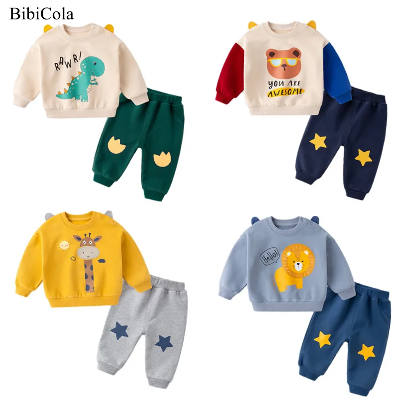 Cotton Infant Baby Clothing Spring New Cartoons Fashion Long Sleeve Children Casual Tracksuit For Boys Dinosaur Sports Suit
Cotton Infant Baby Clothing Spring New Cartoons Fashion Long Sleeve Children Casual Tracksuit For Boys Dinosaur Sports Suit