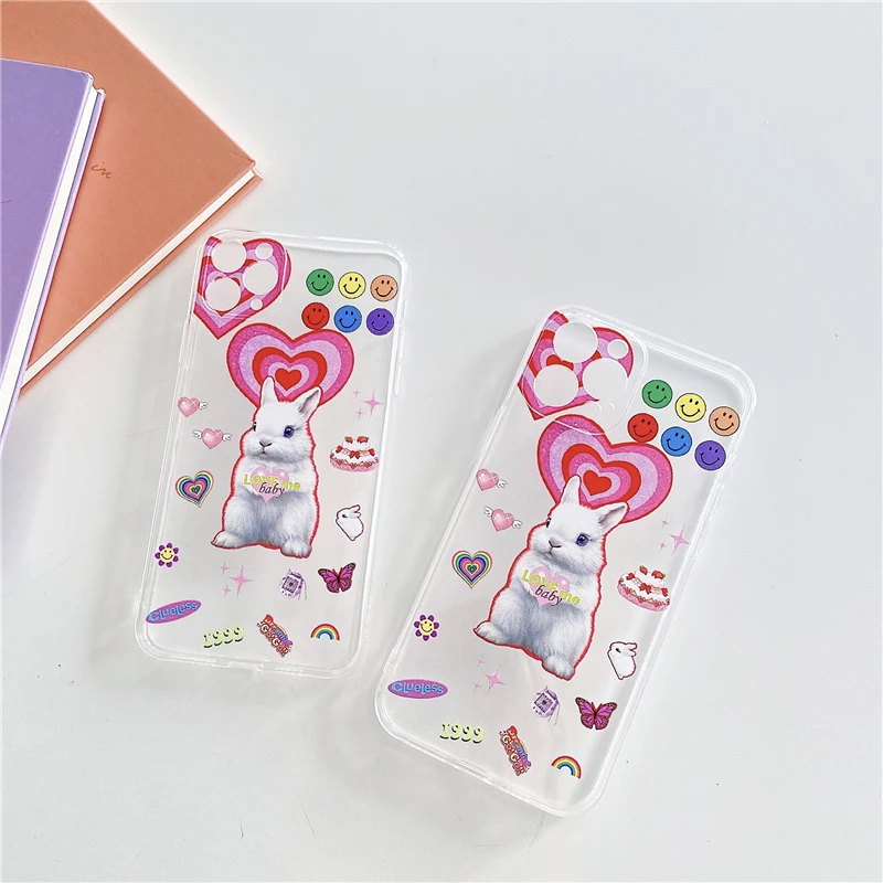Cute Cartoons Love Rabbit Phone Cases on For Coque iPhone 11 Pro MAX 12 Mini XS XR X 8 7 Plus SE 2020 Clear Soft TPU Back Cover
Cute Cartoons Love Rabbit Phone Cases on For Coque iPhone 11 Pro MAX 12 Mini XS XR X 8 7 Plus SE 2020 Clear Soft TPU Back Cover