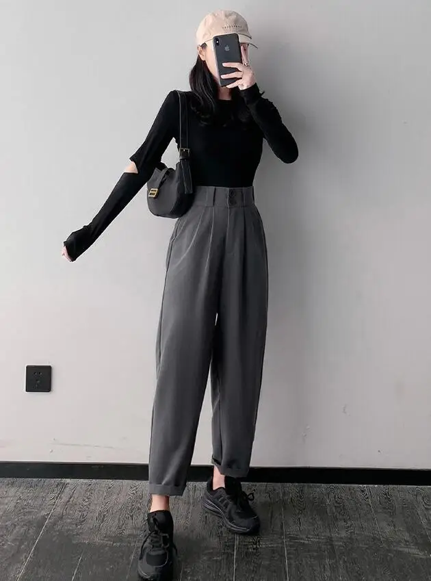 Women Straight Suits Pants Autumn Women High-waist Women Pants Casual Loose Women Trousers Pants
Women Straight Suits Pants Autumn Women High-waist Women Pants Casual Loose Women Trousers Pants