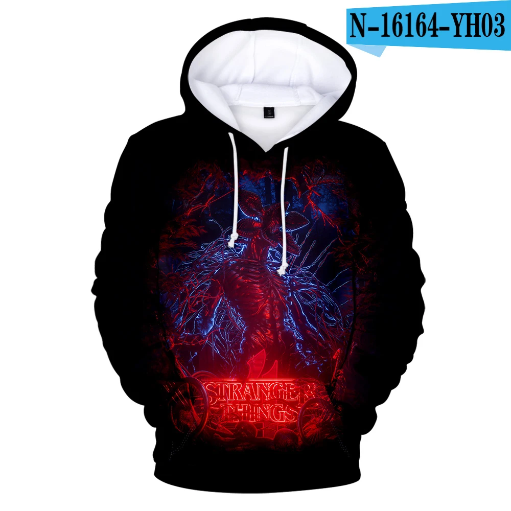 Fashion 3D Print Stranger Things Hoodies Men/Women/Kids Pullover Stranger Things 4 Clothing Oversized Hot Sale Casual Sweatshirt
Fashion 3D Print Stranger Things Hoodies Men/Women/Kids Pullover Stranger Things 4 Clothing Oversized Hot Sale Casual Sweatshirt