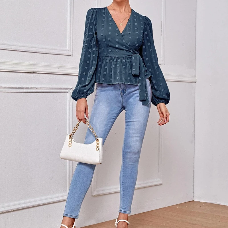 Spring V Neck Long Sleeve Blouse Shirt Women Casual Summer Beach Blouse Tops Ladies Fashion Slim Comfy Office Shirts
Spring V Neck Long Sleeve Blouse Shirt Women Casual Summer Beach Blouse Tops Ladies Fashion Slim Comfy Office Shirts