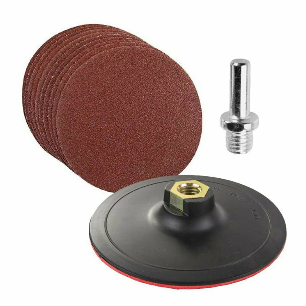 10pcs Mixed Grit Sandpapers 125mm Sanding Discs With Backing Pad Drill Adapter For 10mm Chuck Power Air Drills Angle Grinders
10pcs Mixed Grit Sandpapers 125mm Sanding Discs With Backing Pad Drill Adapter For 10mm Chuck Power Air Drills Angle Grinders