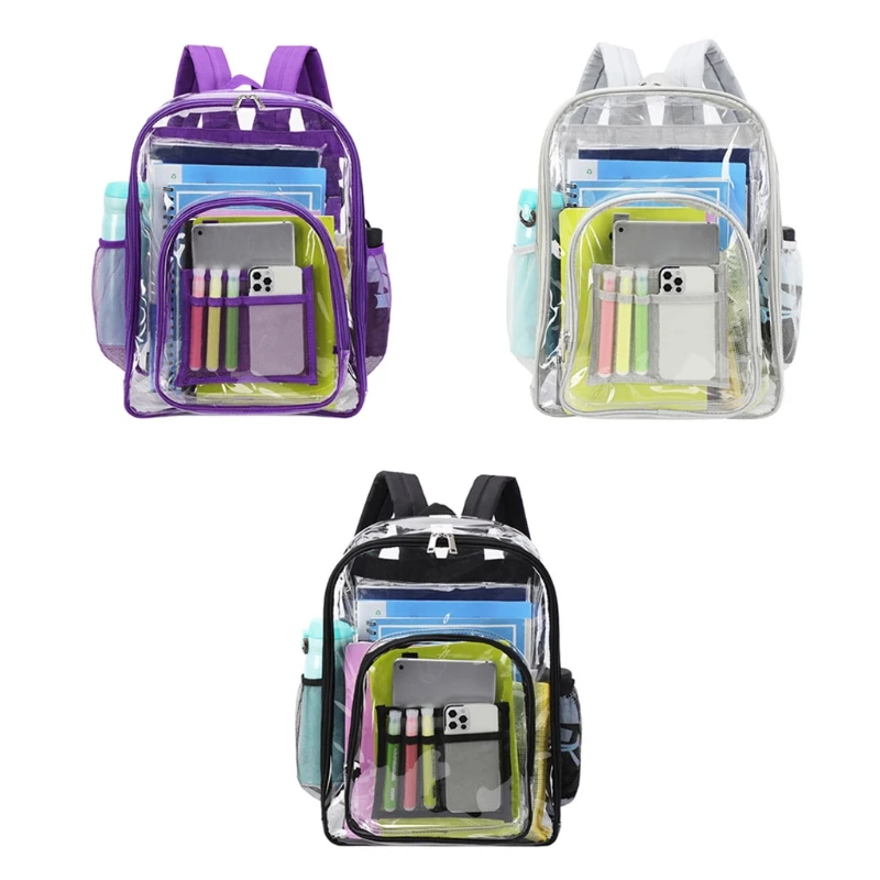 Clear School Backpack Large PVC See Through Bookbag Transparent Casual Daypacks Large Capacity Rucksack
Clear School Backpack Large PVC See Through Bookbag Transparent Casual Daypacks Large Capacity Rucksack