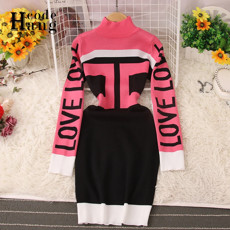 HangCode Women Europe Style Knitted Dress Long Sleeve Letters Elastic Wrap Hips Bodycon Dress 2021 Autumn Streetwear Women Dress
HangCode Women Europe Style Knitted Dress Long Sleeve Letters Elastic Wrap Hips Bodycon Dress 2021 Autumn Streetwear Women Dress