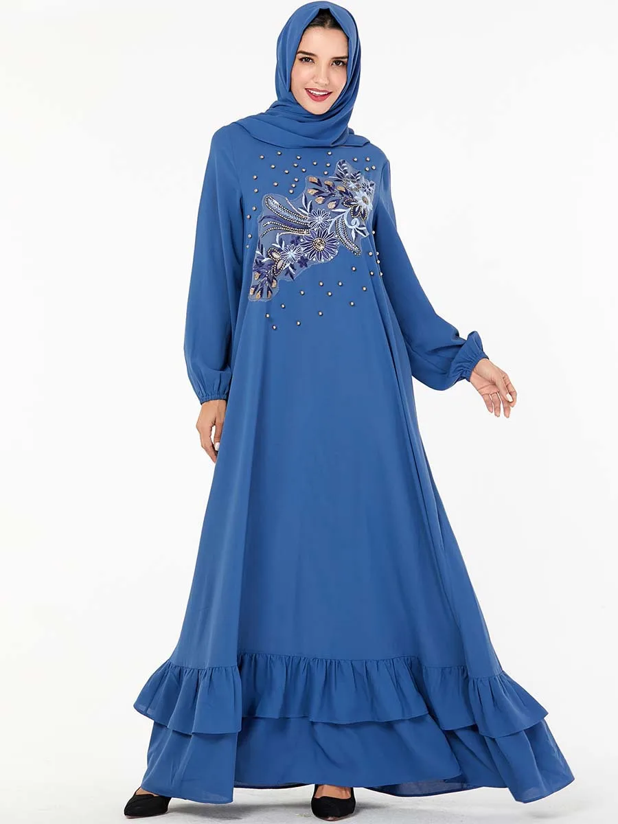 Dubai Beading Muslim Dress Women Abaya Large Swing Long Robe Loose Kimono Jubah Elbise Turkey Islamic Clothing Hijiab Dresses
Dubai Beading Muslim Dress Women Abaya Large Swing Long Robe Loose Kimono Jubah Elbise Turkey Islamic Clothing Hijiab Dresses