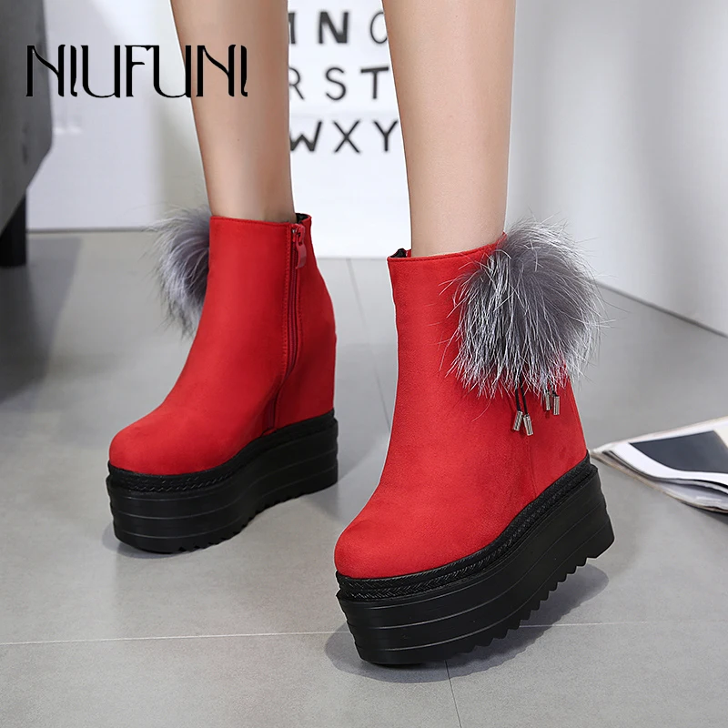 2021 Platform 13CM Wedges Women's Boots Short Tube Suede Winter Warm Ankle Boots Rabbit Fur Side Zipper Women Shoes Short Plush
2021 Platform 13CM Wedges Women's Boots Short Tube Suede Winter Warm Ankle Boots Rabbit Fur Side Zipper Women Shoes Short Plush