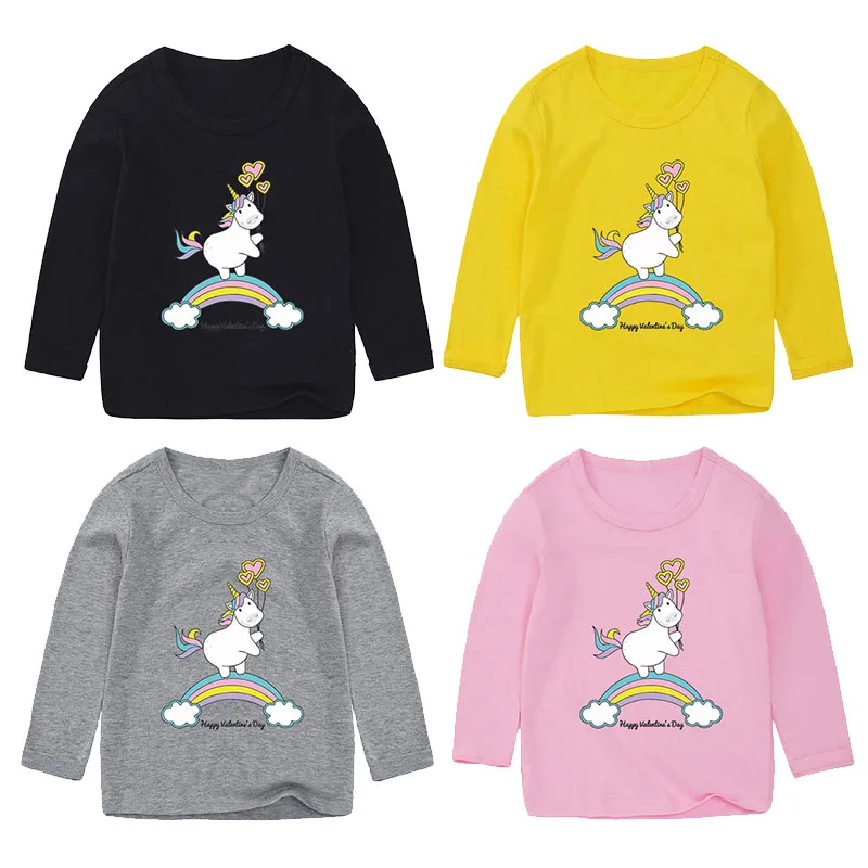 Children Spring Autumn Bottoming Shirts Kids Cartoon Print Long Sleeve Tops Baby Boys Girls Cute Unicor Clothing Teens Home Wear
Children Spring Autumn Bottoming Shirts Kids Cartoon Print Long Sleeve Tops Baby Boys Girls Cute Unicor Clothing Teens Home Wear