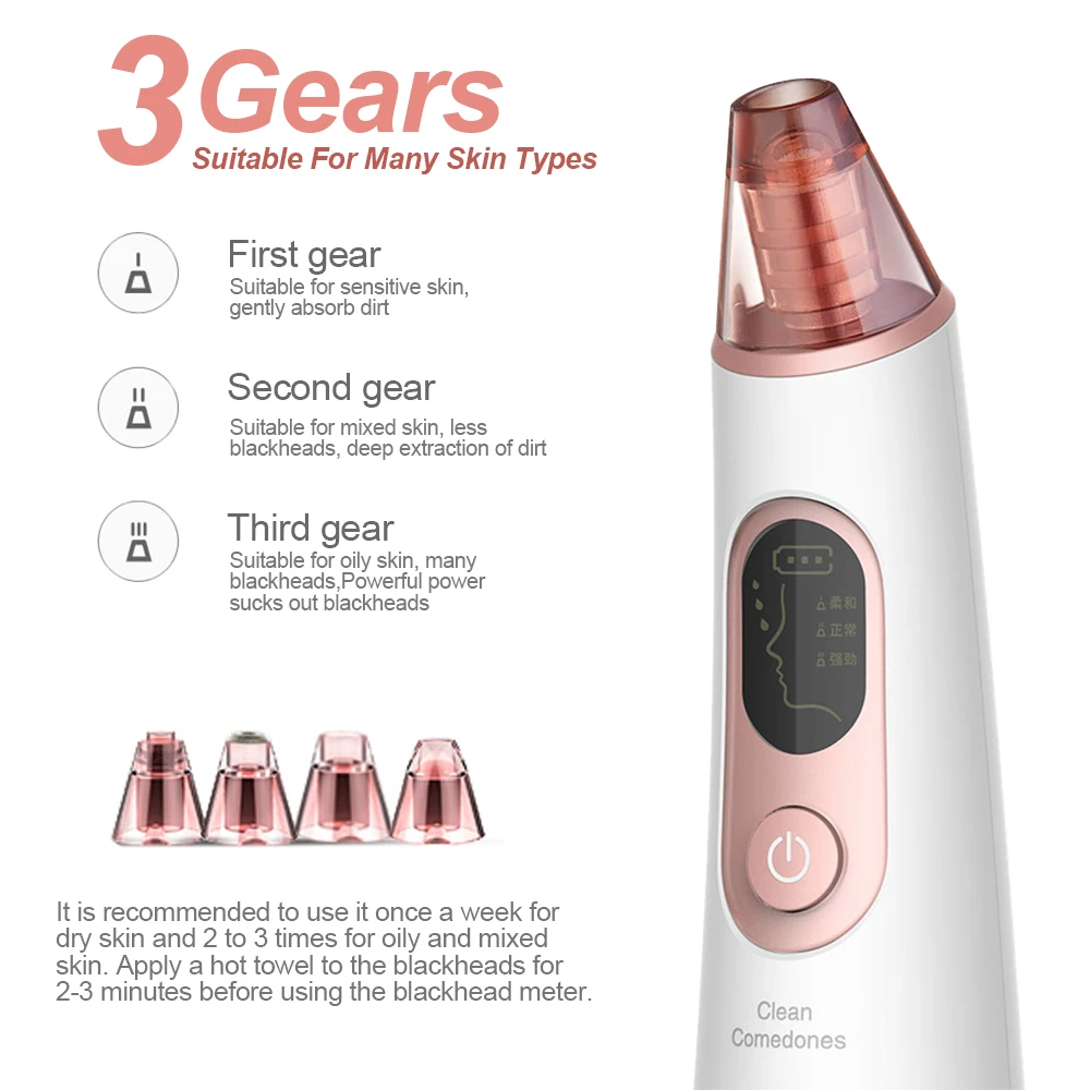 Facial Cleaning Black Dot Electric Microcrystalline Blackhead Remover Extractor Pore Cleaner Skin Care Face care Cleaner Machine
Facial Cleaning Black Dot Electric Microcrystalline Blackhead Remover Extractor Pore Cleaner Skin Care Face care Cleaner Machine