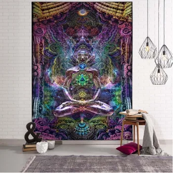Tapestry wall hanging chakra psychedelic art animal bohemian hippie witchcraft living room bedroom wall decoration yoga mat