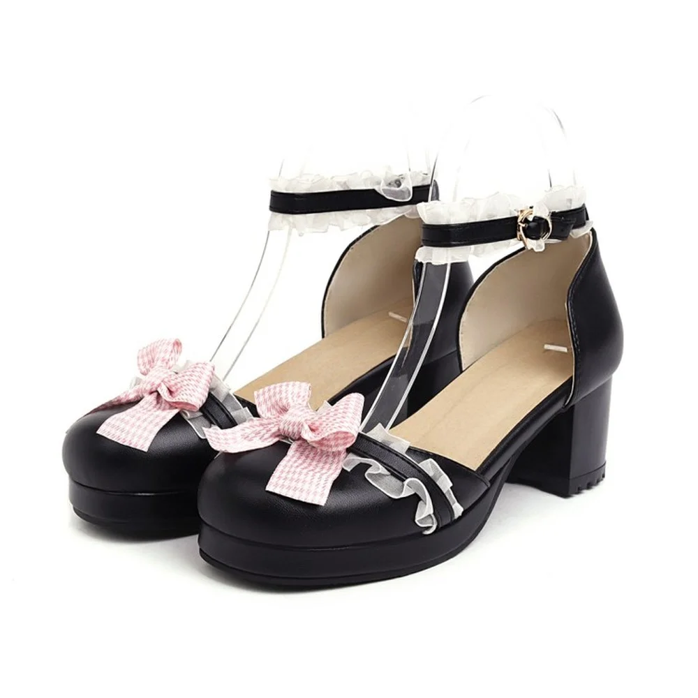 OLOMLB Womens Lolita Round Toe Bowknot Lace Kawaii Cosplay Shoes Sandals Mid Heel Plus Size 34-43 Mary Janes New 2022
OLOMLB Womens Lolita Round Toe Bowknot Lace Kawaii Cosplay Shoes Sandals Mid Heel Plus Size 34-43 Mary Janes New 2022