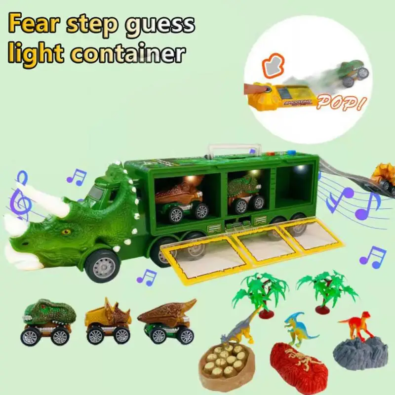 Newest Dinosaur Model Toy Storage Car Dinosaur Transport Car Truck Pull Back Vehicles Light Music Children's Toy Inertia Car
Newest Dinosaur Model Toy Storage Car Dinosaur Transport Car Truck Pull Back Vehicles Light Music Children's Toy Inertia Car