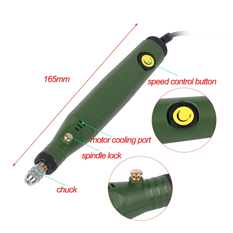 Variable Speed Rotary Tool Electric Tools 5000~18000rpm Mini Drill position for Dremel mini grinding machine | Инструменты