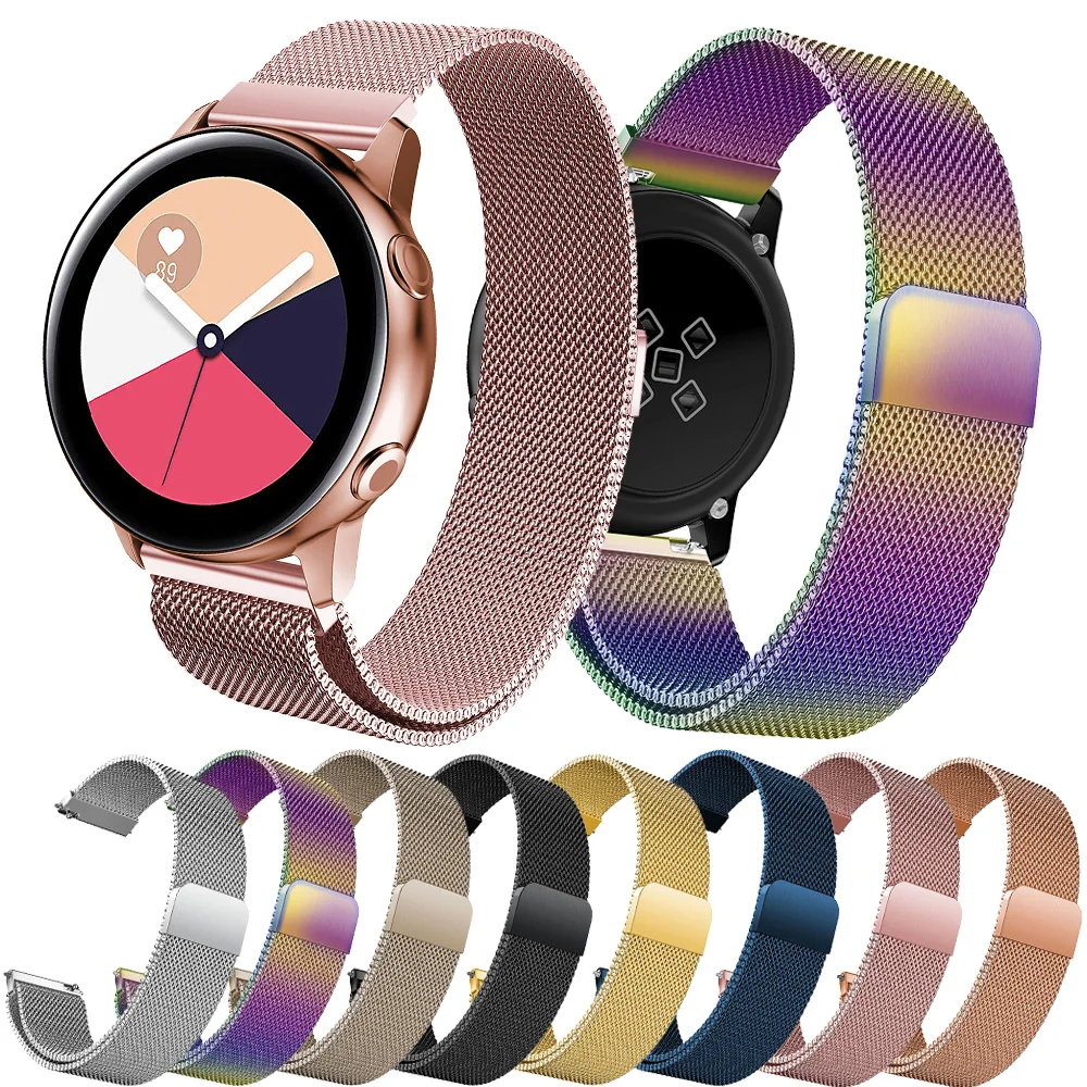 20 мм 22 Миланский ремешок для Samsung galaxy watch 46 42 gear S3 frontier huawei gt 2 active amazfit bip band|Ремешки