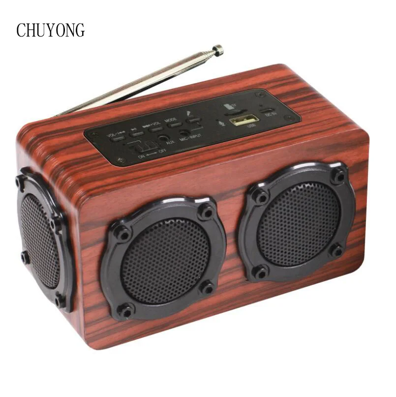 Wooden Wireless Bluetooth FM Radio Speaker Multi-function Subwoofer 1200mAH Battery High Power Outdoor Portable Speakers
Wooden Wireless Bluetooth FM Radio Speaker Multi-function Subwoofer 1200mAH Battery High Power Outdoor Portable Speakers