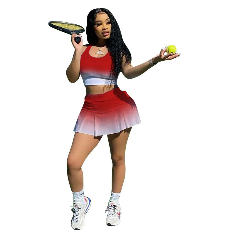 Комплект повседневной одежды из 2 предметов женские костюмы летнее платье Топ и плиссированная мини-юбка, комплект, пикантный комплект из д... 
Комплект повседневной одежды из 2 предметов женские костюмы летнее платье Топ и плиссированная мини-юбка, комплект, пикантный комплект из д...