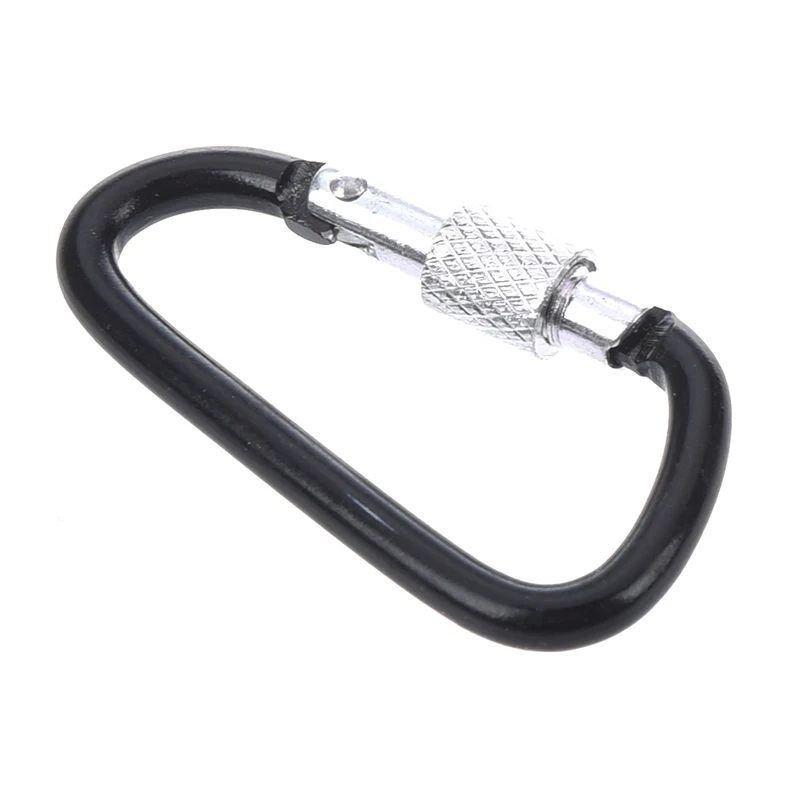 10 D Black Aluminum Screw Lock Carabiner Hook Keychain Keyring Camping Climbing
10 D Black Aluminum Screw Lock Carabiner Hook Keychain Keyring Camping Climbing