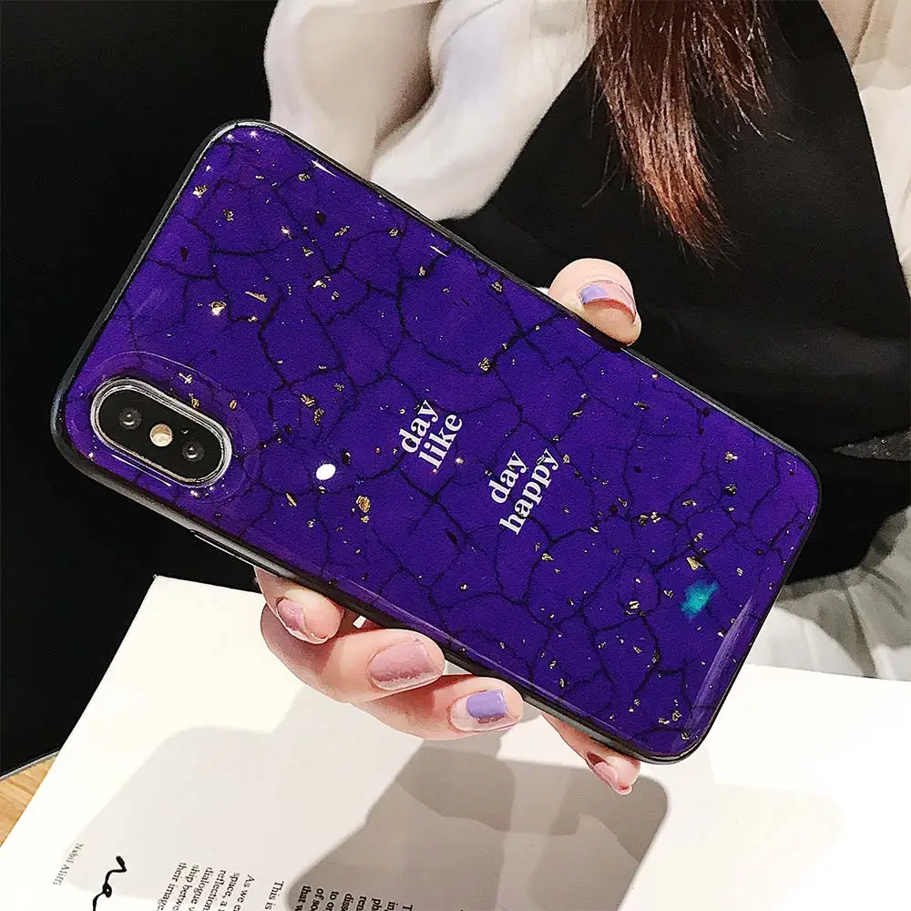 Роскошный чехол KISSCASE с буквенным принтом для iPhone XR XS MAX X 8 7 Plus золотой фольгой