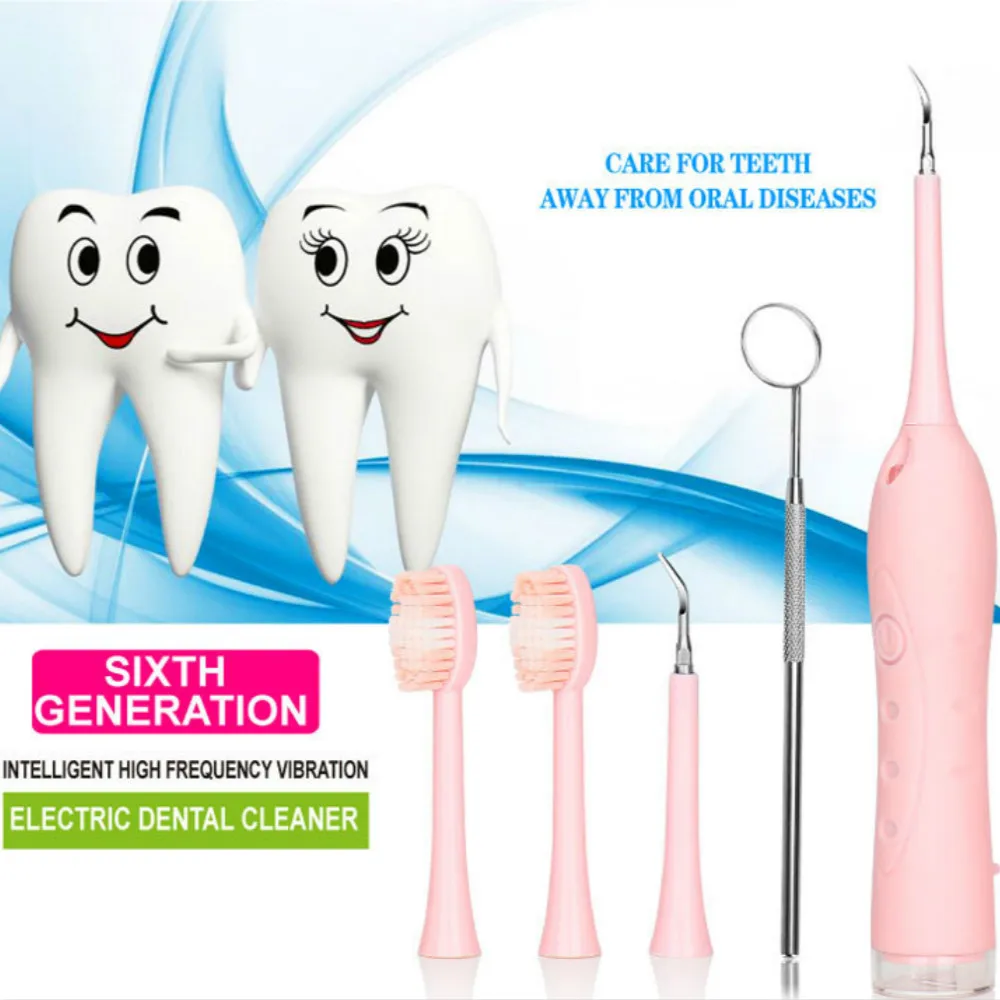 Ultrasonic Tooth Cleaner Portable Electric Sonic Dental Scaler Stains Tartar Tool USB Charging Teeth Oral Hygiene | Бытовая техника